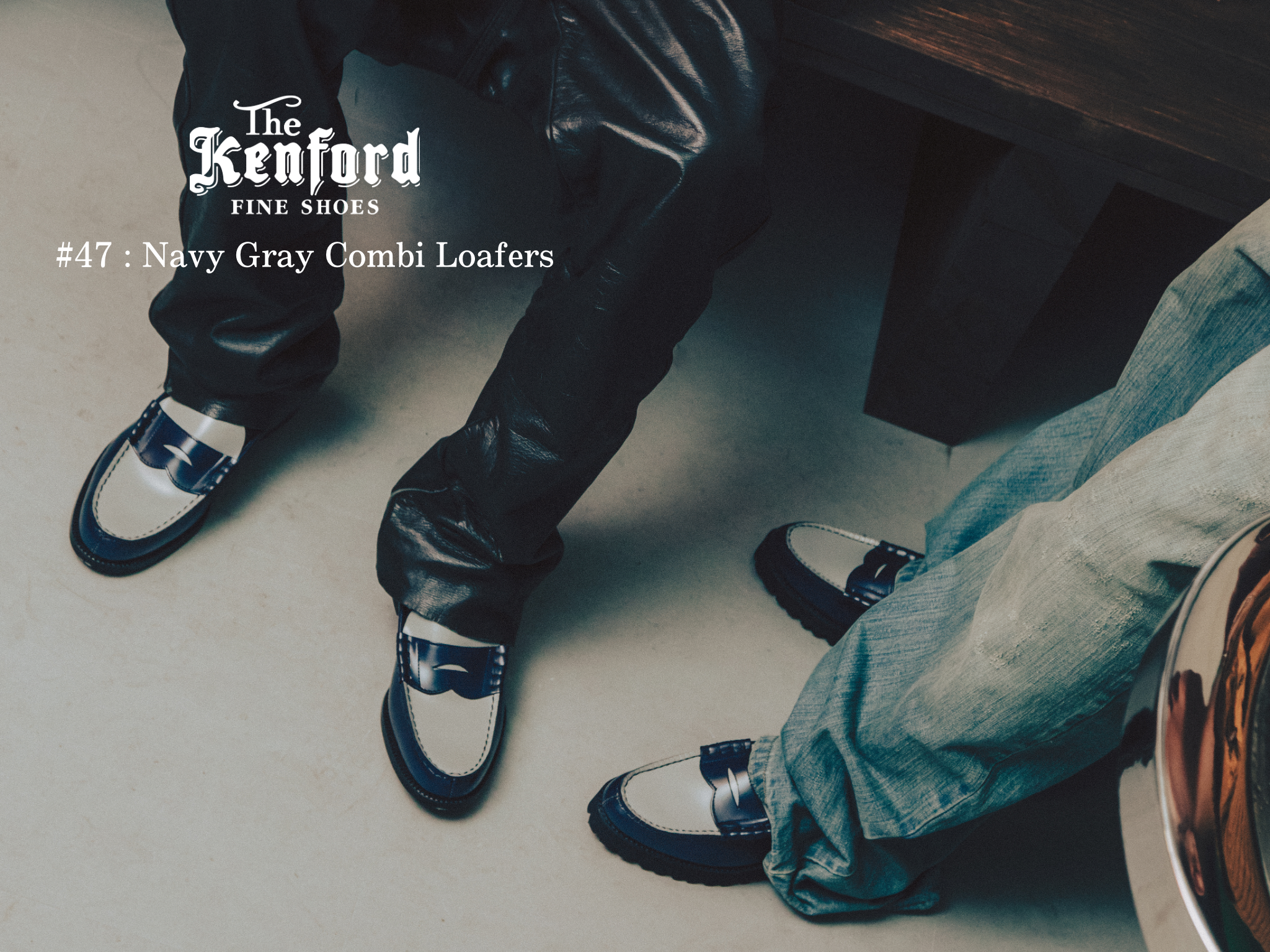 47 Navy Gray Combi Loafers – THE KENFORD FINESHOES