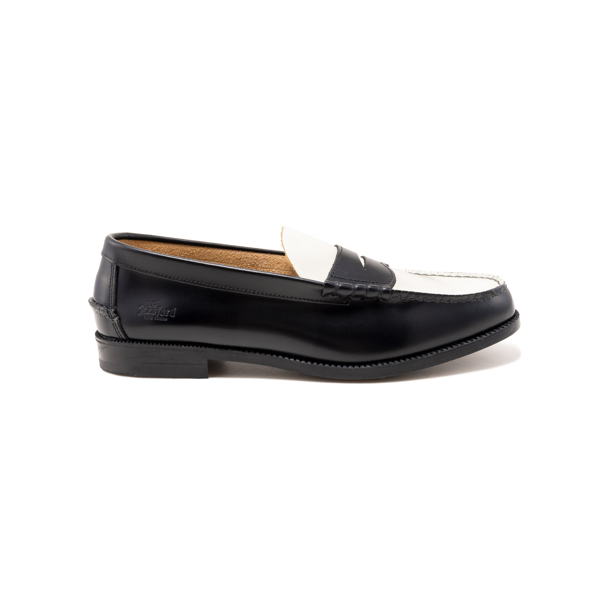 MENS COMBI LOAFERS / BLACK WHITE