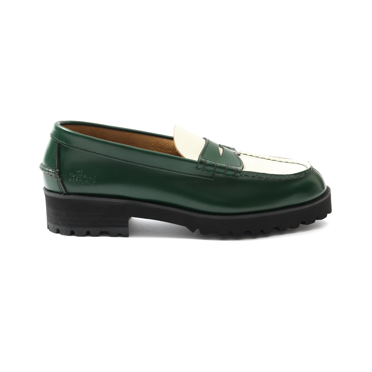 WOMENS TANK SOLE LOAFERS / GREEN WHITE – THE