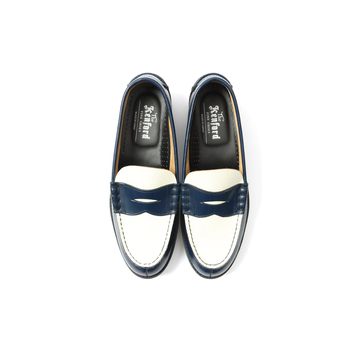 WOMENS TANK SOLE LOAFERS / NAVY WHITE – THE KENFORD 