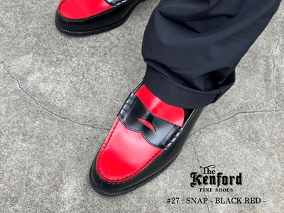 #27　< The Kenford Fineshoes >  SNAP -BLACK RED-