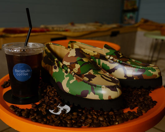 #99 “WOODLAND CAMO” LOAFERS