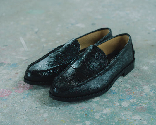 #111 Black Paisley Loafers
