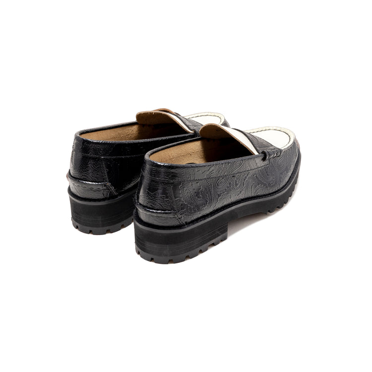 靴 Kenford women peisley Tank Sole Loafers WOMENS PAISLEY TANK SOLE LOAFERS / BLACK PAISLEY – THE