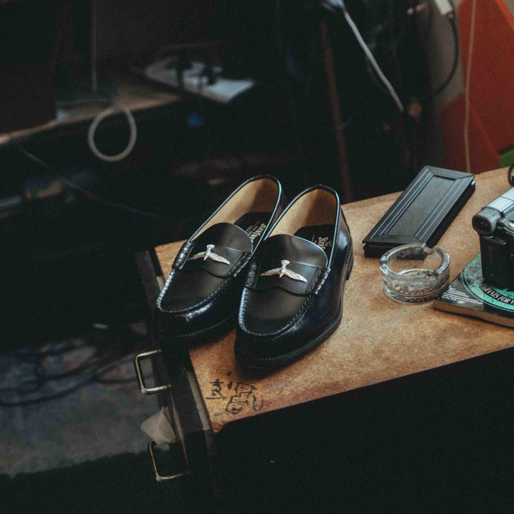 MENS COIN LOAFERS / BLACK