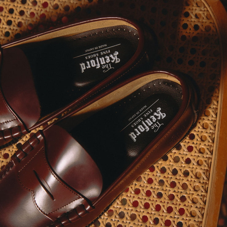 MENS COMBI LOAFERS / DARK BROWN WINE