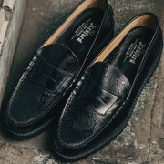 [Sales start on Friday, October 25th at 12:00] MENS TANK SOLE LOAFERS / BLACK BLACK PAISLEY