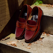 MENS COMBI LOAFERS / DARK BROWN WINE