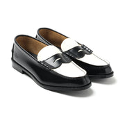 MENS COMBI LOAFERS / BLACK WHITE
