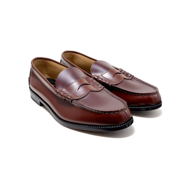 MENS COMBI LOAFERS / DARK BROWN WINE