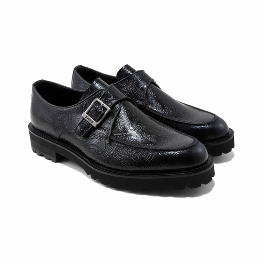 【1月17日（土）THE KENFORD FINESHOES TOKYOにて販売開始】MENS NEW CLASSIC U-TIP MONK STRAP / BLACK PAISLEY