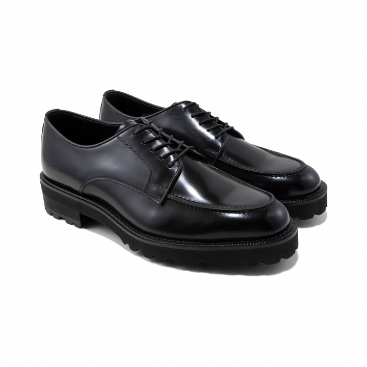 MENS NEW CLASSIC U-MOC LACE UP SHOES / BLACK