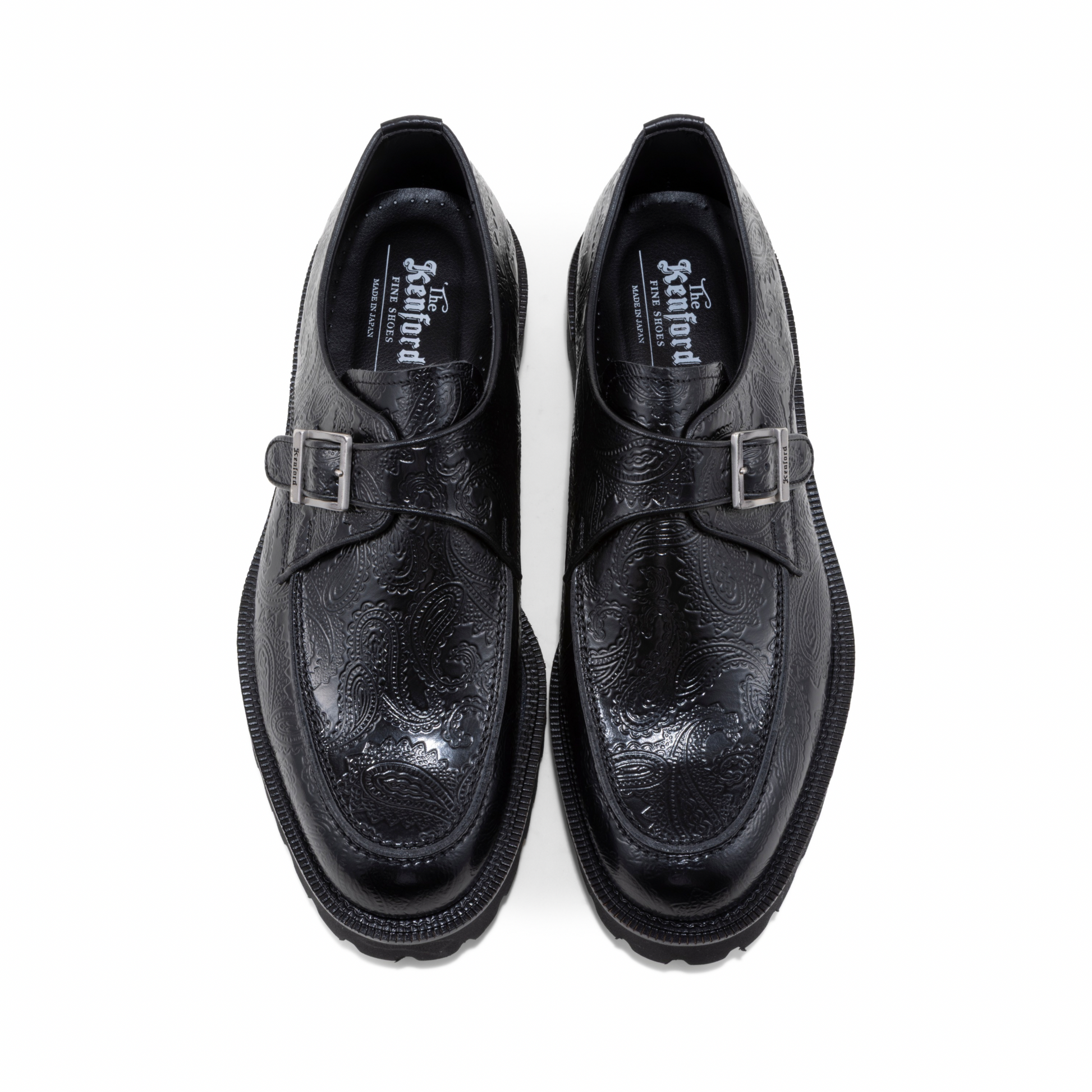 MENS NEW CLASSIC U-TIP MONK STRAP / BLACK PAISLEY - モンク MENS NEW CLASSIC U-TIP MONK STRAP / BLACK PAISLEY - モンク