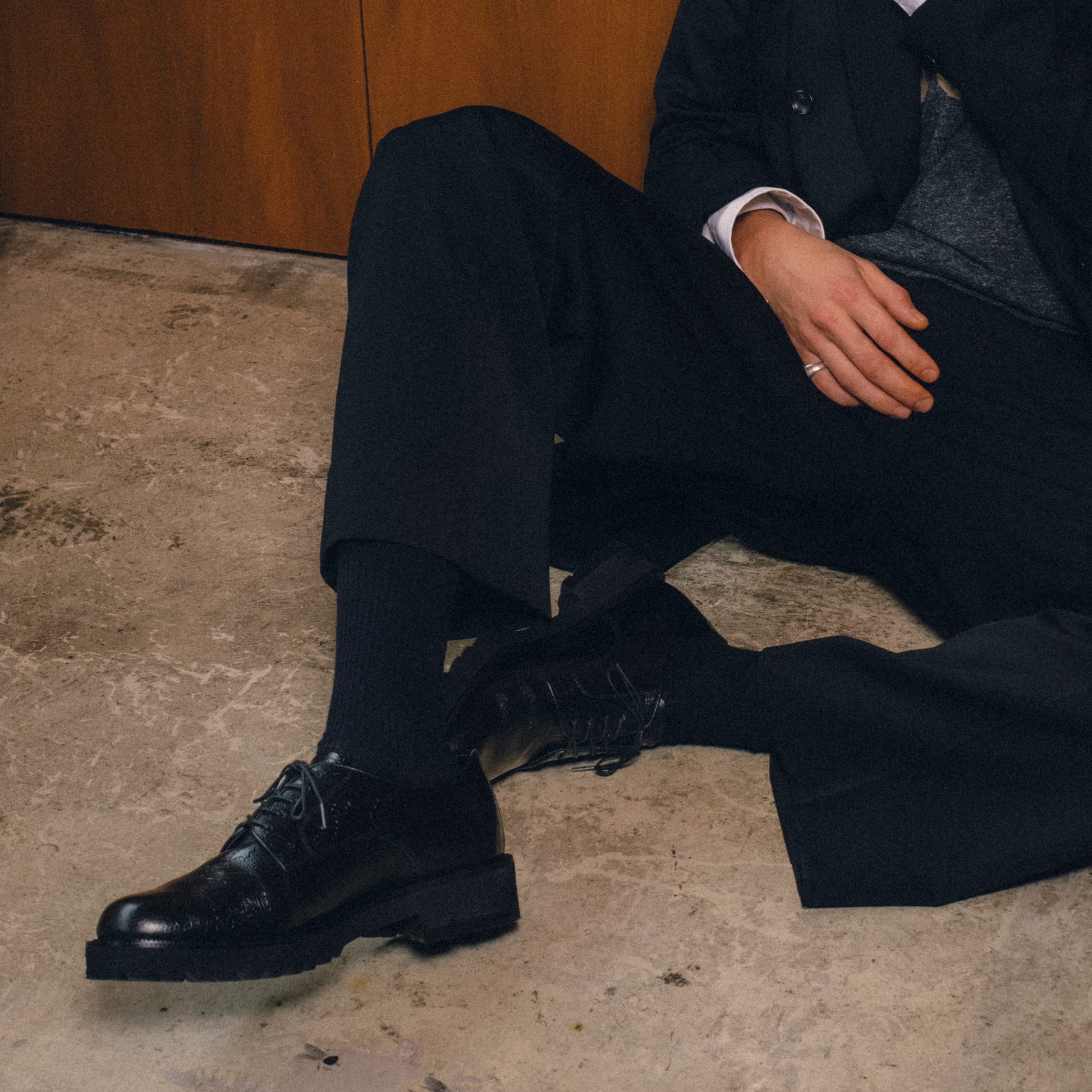 MENS NEW CLASSIC PLAIN TOE / BLACK PAISLEY - プレミアムレザー MENS NEW CLASSIC PLAIN TOE / BLACK PAISLEY - プレミアムレザー