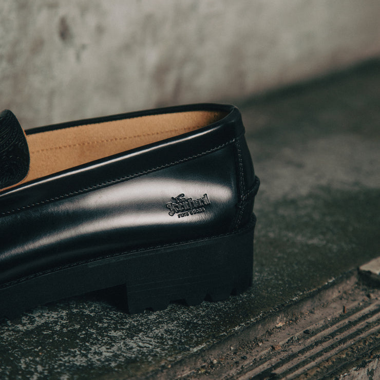 [Sales start on Friday, October 25th at 12:00] MENS TANK SOLE LOAFERS / BLACK BLACK PAISLEY