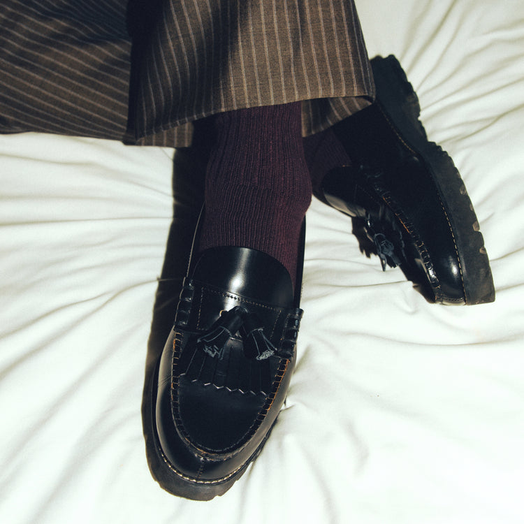 THE KENFORD FINESHOES（ケンフォード ファインシューズ）の公式通販 MENS TANK SOLE KILT TASSEL  LOAFERS/BLACK タンクソールキルトタッセルローファー/ブラック