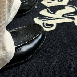 MENS EMBOSSED LOAFERS / BLACK BLACK PAISLEY