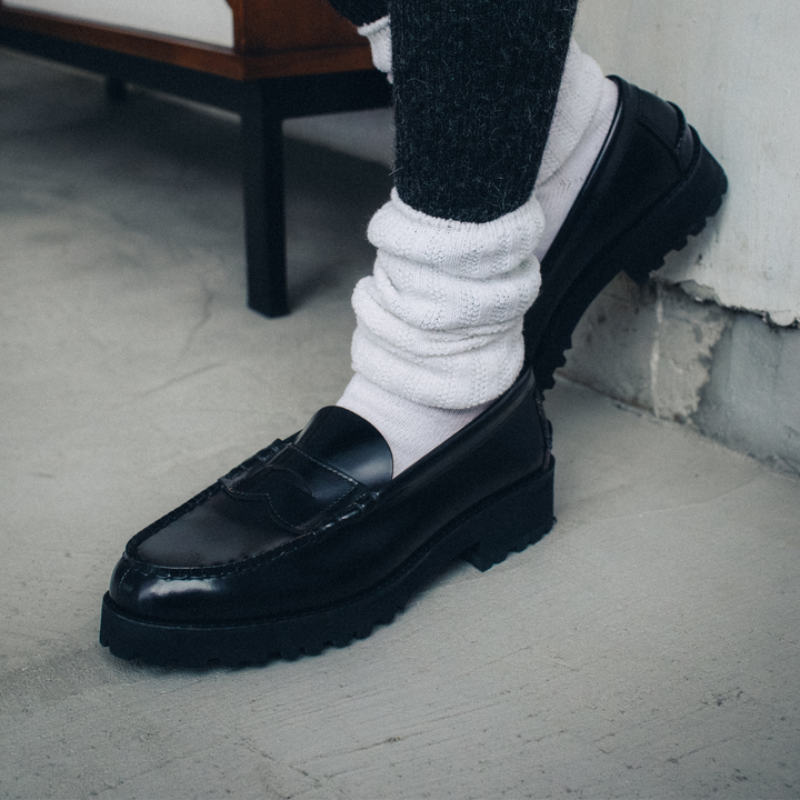 WOMENS TANK SOLE LOAFERS / BLACK