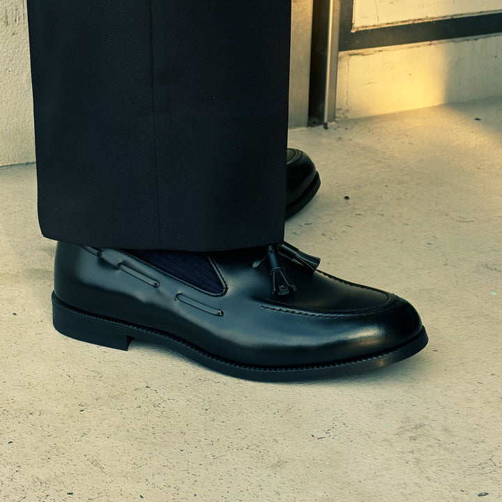 KENFORD MENS TASSEL LOAFERS/BLACK