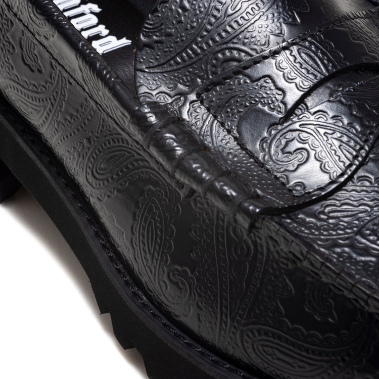 靴 Kenford women peisley Tank Sole Loafers WOMENS PAISLEY TANK SOLE LOAFERS / BLACK PAISLEY – THE