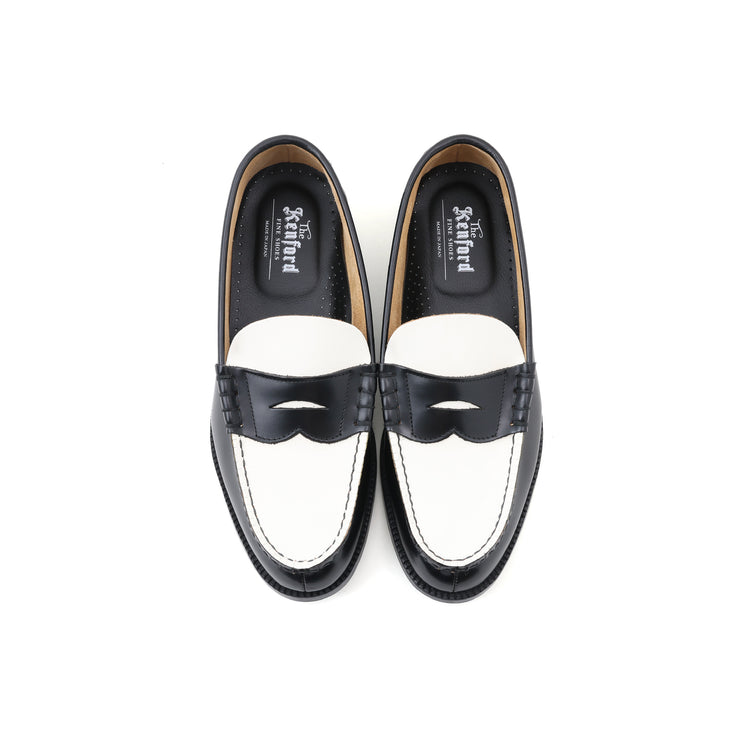 MENS COMBI LOAFERS / BLACK WHITE