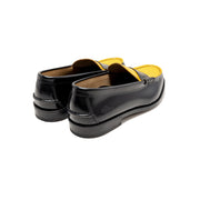 MENS COMBI LOAFERS / BLACK YELLOW 