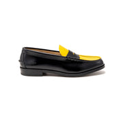 MENS COMBI LOAFERS / BLACK YELLOW 