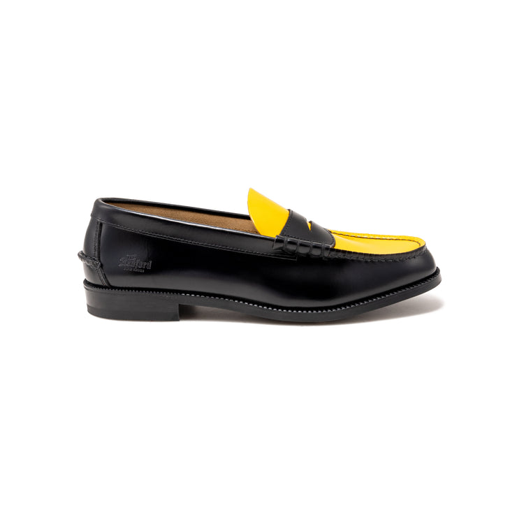 MENS COMBI LOAFERS / BLACK YELLOW