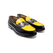 MENS COMBI LOAFERS / BLACK YELLOW 