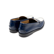 MENS COMBI LOAFERS / NAVY WHITE 