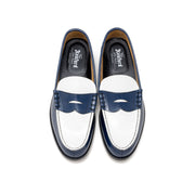 MENS  COMBI LOAFERS / NAVY WHITE