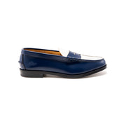 MENS  COMBI LOAFERS / NAVY WHITE