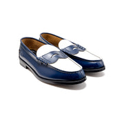 MENS  COMBI LOAFERS / NAVY WHITE