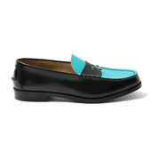 [Sales start on Friday, July 5th at 10:30] MENS COMBI LOAFERS / BLACK TURQUOISE BLUE