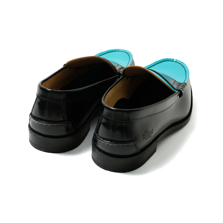 [Sales start on Friday, July 5th at 10:30] MENS COMBI LOAFERS / BLACK TURQUOISE BLUE