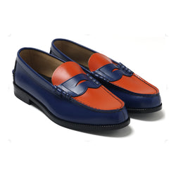 MENS  COMBI LOAFERS / BLUE ORANGE