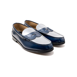 MENS  COMBI LOAFERS / NAVY GRAY