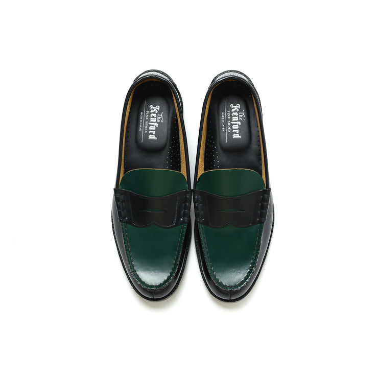 MENS COMBI LOAFERS / BLACK GREEN