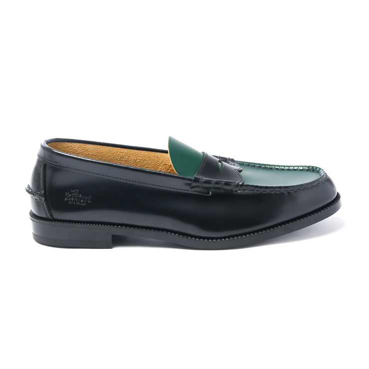 MENS COMBI LOAFERS / BLACK GREEN