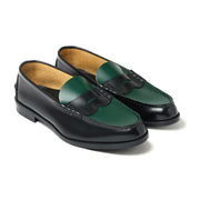 MENS COMBI LOAFERS / BLACK GREEN