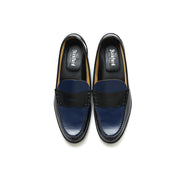 MENS COMBI LOAFERS / BLACK NAVY