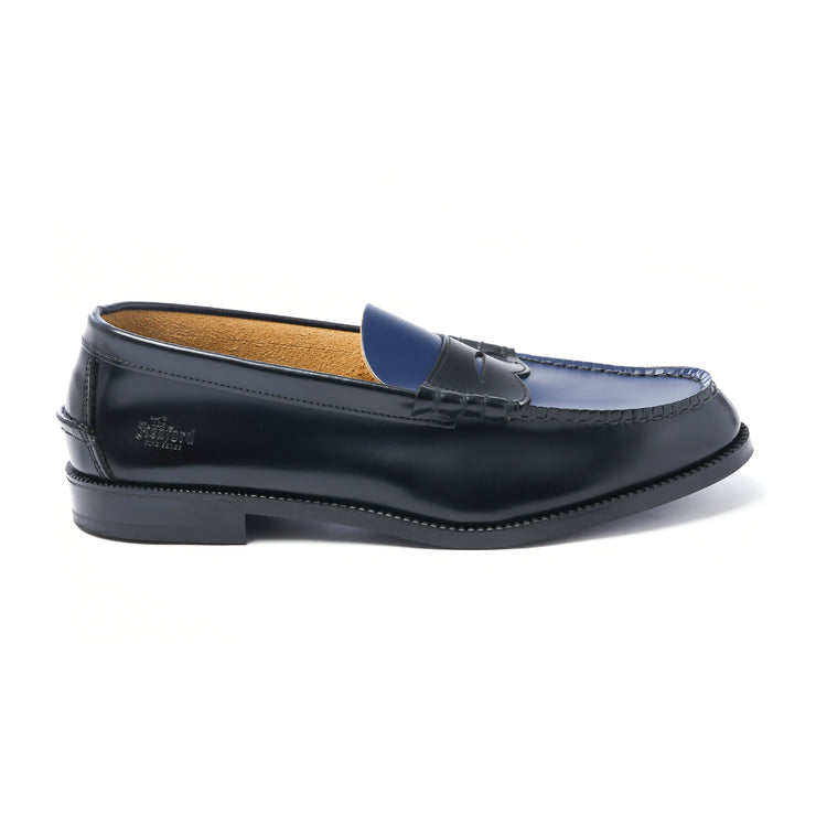 MENS COMBI LOAFERS / BLACK NAVY