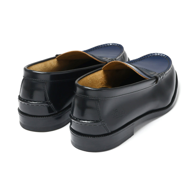 MENS COMBI LOAFERS / BLACK NAVY