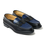 MENS COMBI LOAFERS / BLACK NAVY