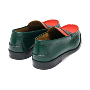 MENS COMBI LOAFERS / GREEN RED