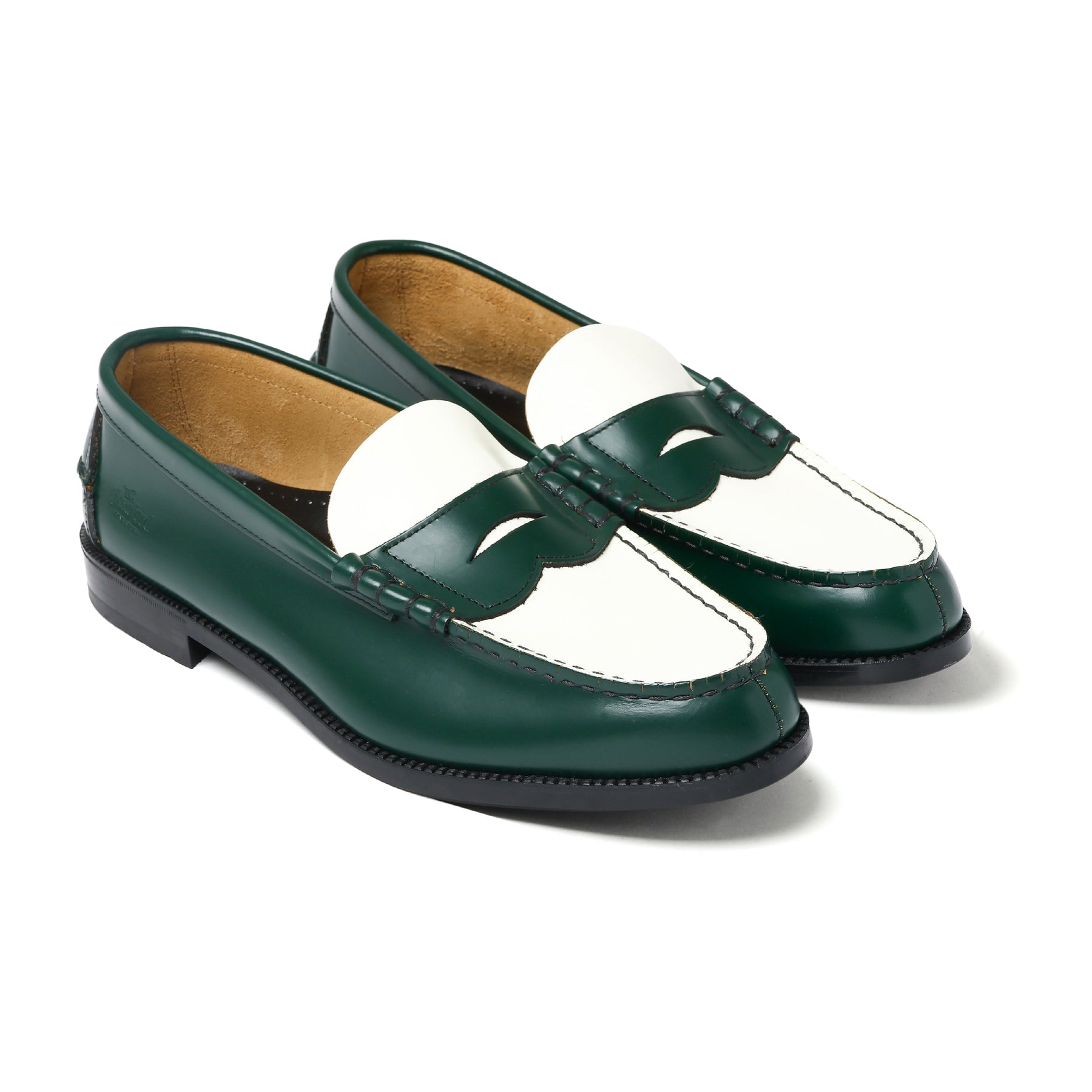 Kenford combi loafers/green white了解です全て済ませました