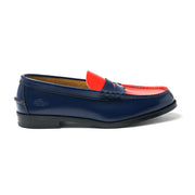 MENS COMBI LOAFERS / NAVY RED