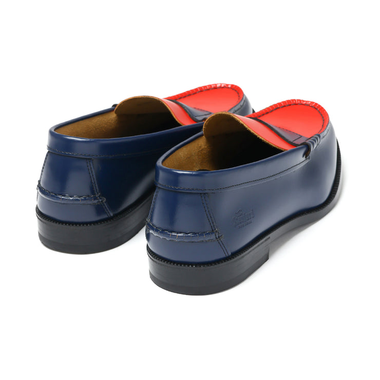 MENS COMBI LOAFERS / NAVY RED