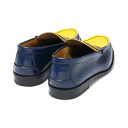 MENS COMBI LOAFERS / NAVY YELLOW