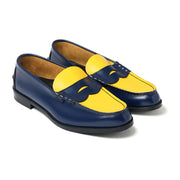 MENS COMBI LOAFERS / NAVY YELLOW